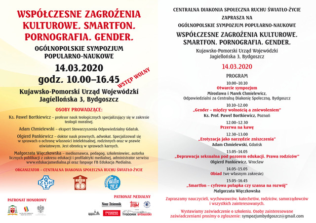 Sympozjum „Współczesne zagrożenia kulturowe…” w Bydgoszczy | 14 marca