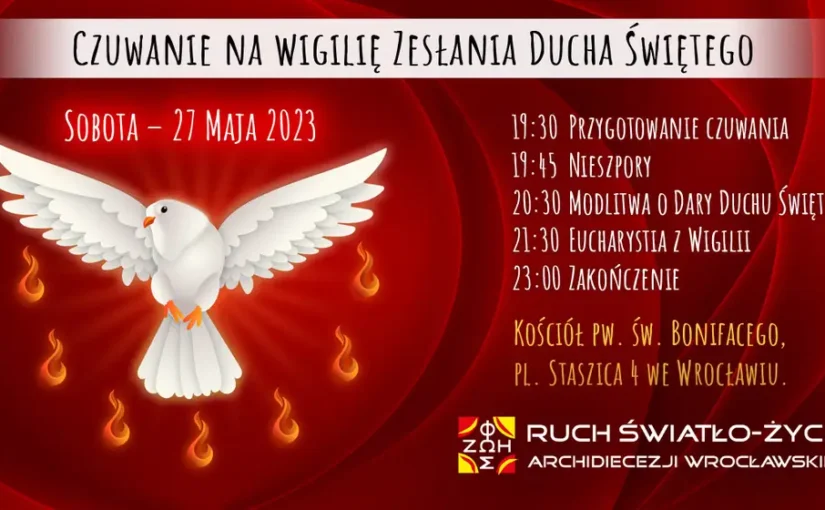 Wigilia zesłania Ducha Świętego – ZAPROSZENIE